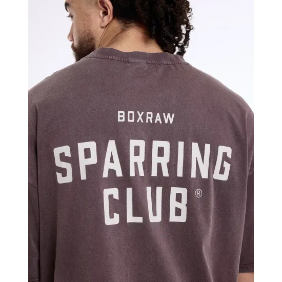 Футболка Boxraw Sparring Club Oversized Коричнева-S