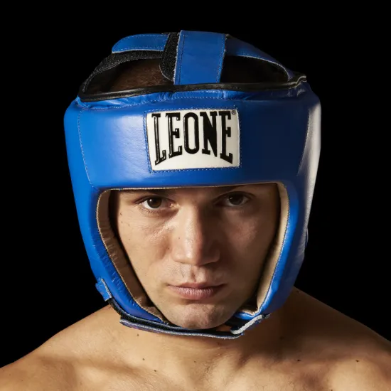 Боксерський шолом для змагань Leone Contest Blue S