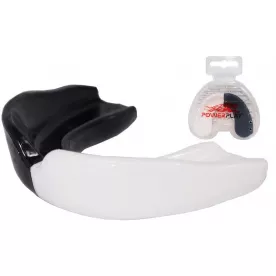 Капа боксерская PowerPlay 3310 JR черно-белая-детская
