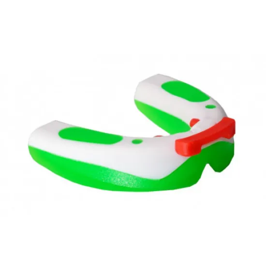 Капа боксерська PowerPlay 3316 SR зелено-біла-доросла
