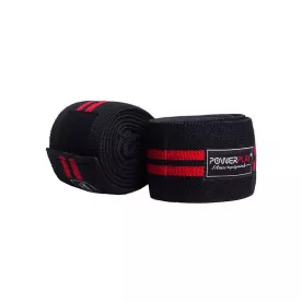 Бинти для колін PowerPlay 2509 чорно-червоні