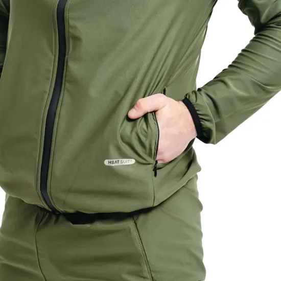 Костюм для похудения с капюшоном RDX H2 Green М