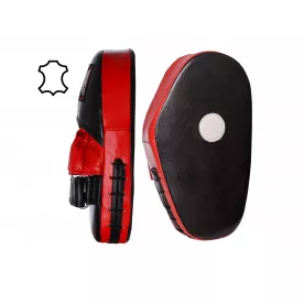 Боксерські лапи PowerPlay 3063 чорно-червоні шкіра [пара]