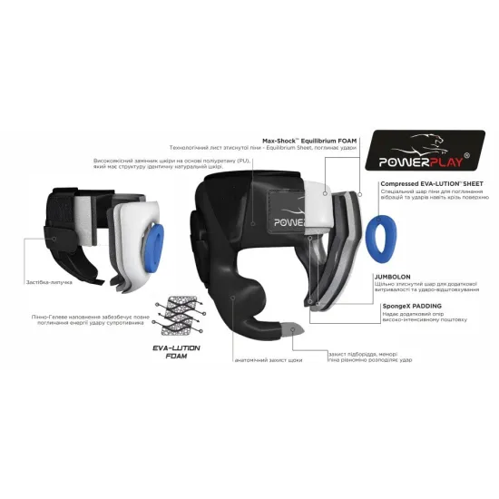 Боксерський шолом PowerPlay 3045 червоний S