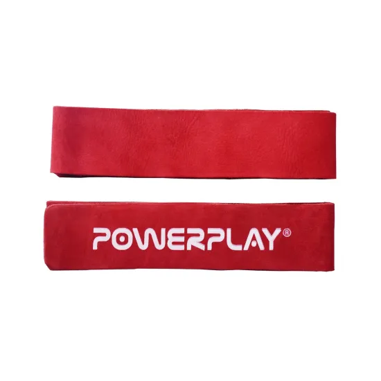 Лямки для тяги PowerPlay 5205 кожа красные