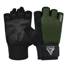 Перчатки для фитнеса RDX W1 Half Army Green Plus S