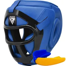 Боксерский шлем RDX T1 Grill Full Blue M