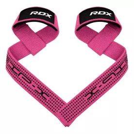 Лямки для тяги RDX S4 Gym Cotton Gel Straps Pink Plus