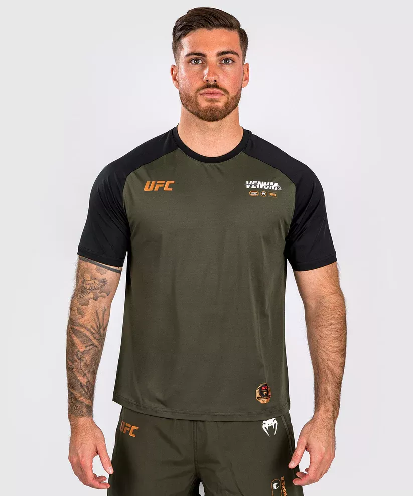 Футболка Venum UFC Adrenaline Fight Week Men’s Dry-tech Khaki/Bronze-S