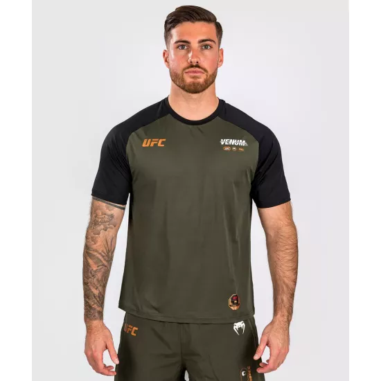 Футболка Venum UFC Adrenaline Fight Week Men’s Dry-tech Khaki/Bronze-S