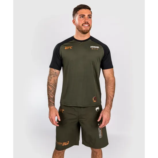 Футболка Venum UFC Adrenaline Fight Week Men’s Dry-tech Khaki/Bronze-S