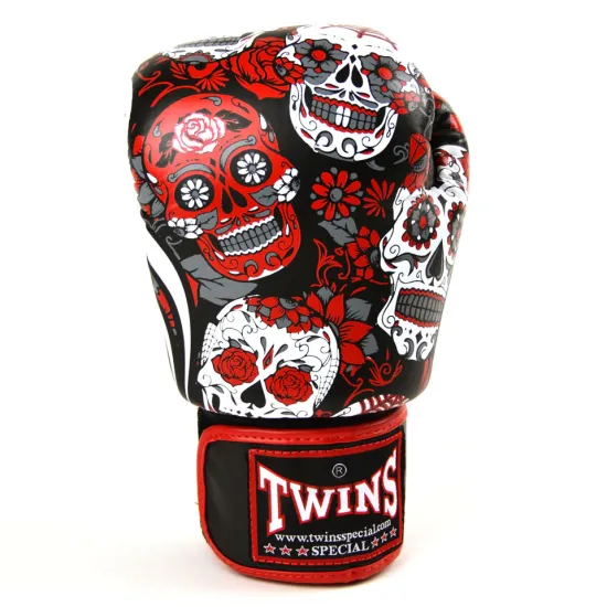 Боксерські рукавиці Twins FBGVL3-53 Skull Red 10 унцій