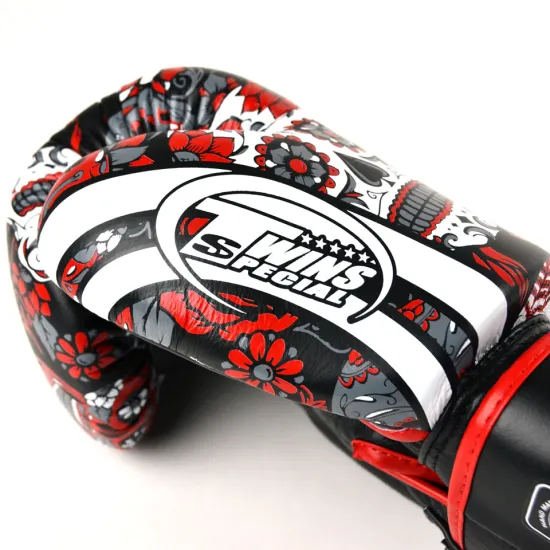 Боксерські рукавиці Twins FBGVL3-53 Skull Red 10 унцій