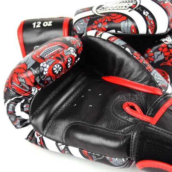 Боксерські рукавиці Twins FBGVL3-53 Skull Red 10 унцій