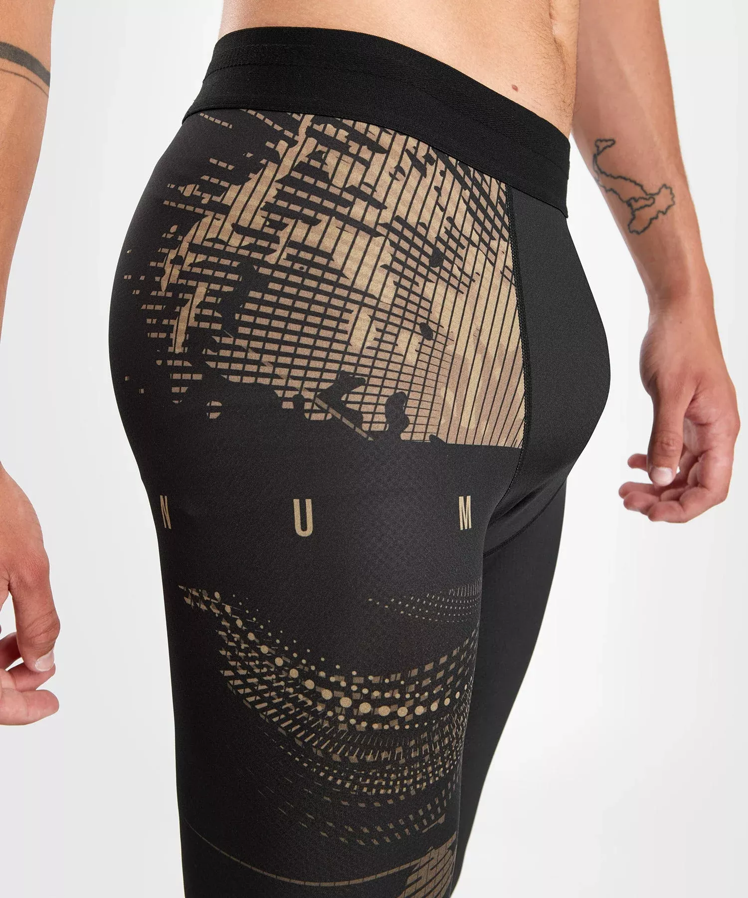 Компресійні штани Venum Gorilla Jungle Spats Black/Sand-S