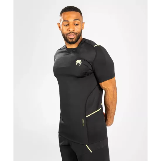 Футболка Venum Fusion 2.0 Men Dry Tech T-Shirt Black/Yellow-S