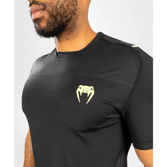 Футболка Venum Fusion 2.0 Men Dry Tech T-Shirt Black/Yellow-S