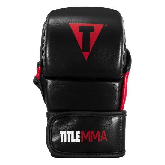 Перчатки TITLE MMA Sparring Gloves Black/Red-S/M