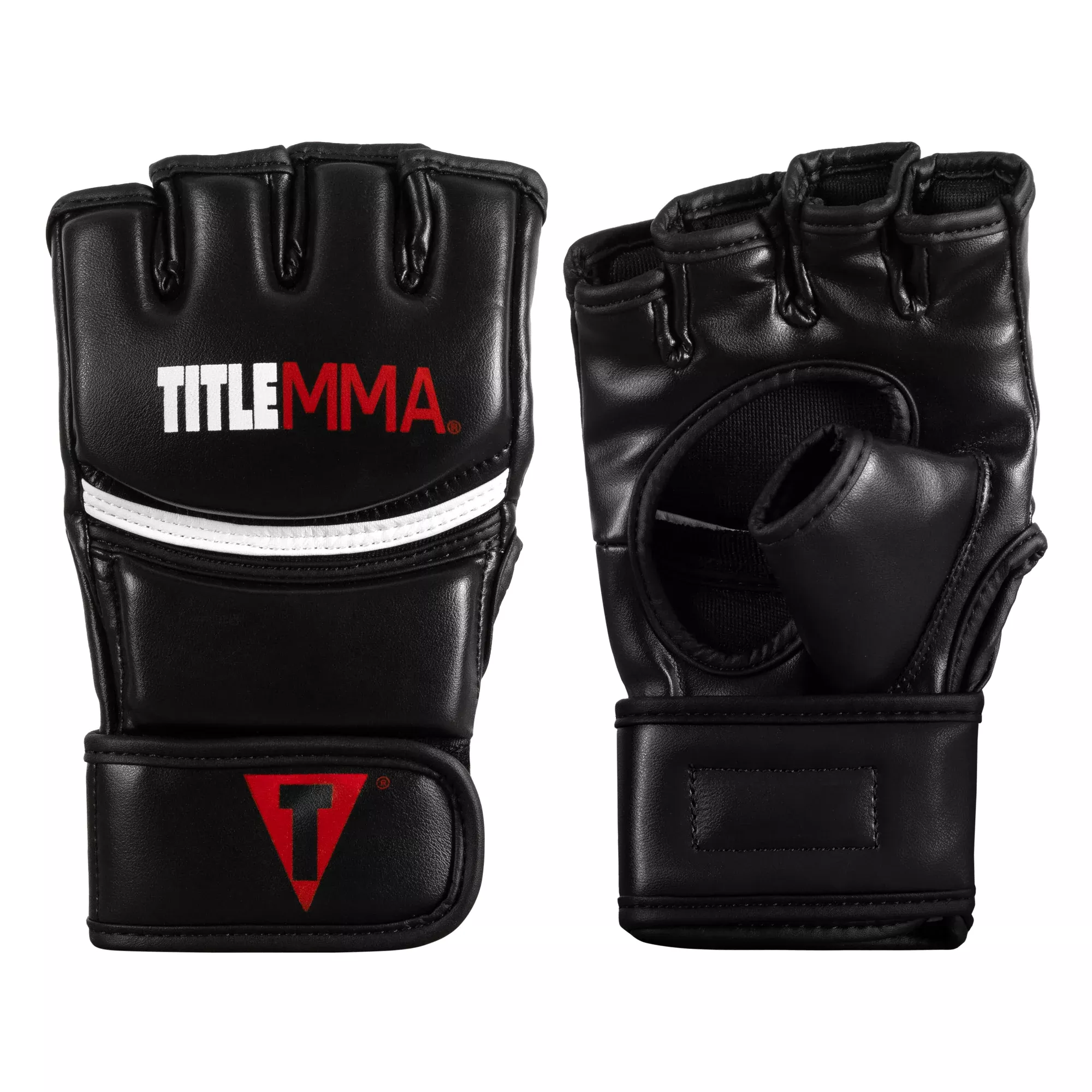 Рукавички TITLE MMA Grappler Training Gloves Black/White-S/M