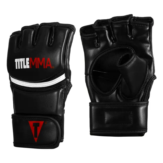 Рукавички TITLE MMA Grappler Training Gloves Black/White-S/M