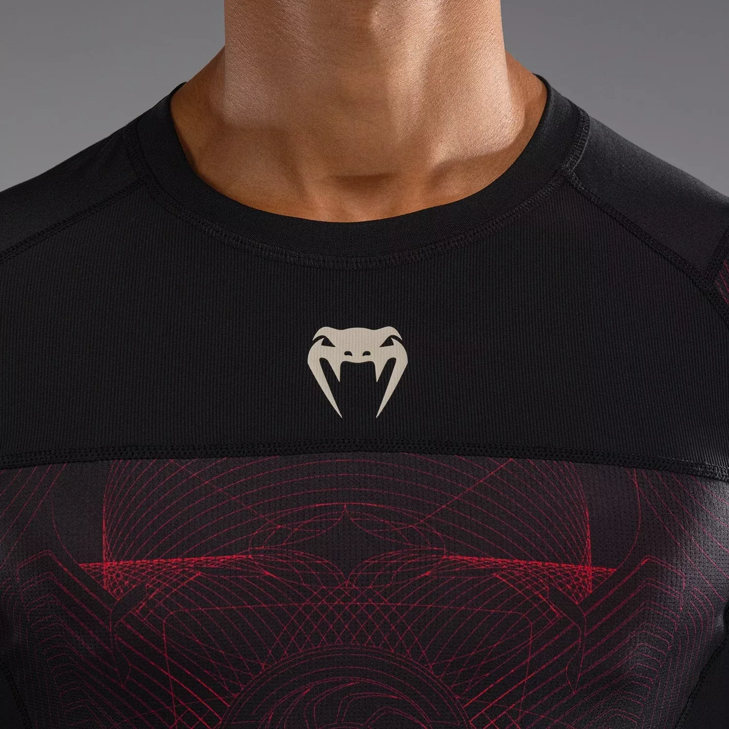 Рашгард Venum G-Fit Air Men's Long Sleeve Rashguard Deep Black/Fire Red-S