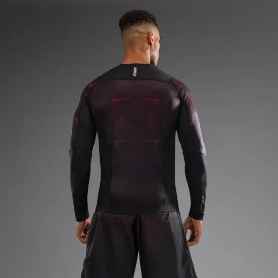 Рашгард Venum G-Fit Air Men's Long Sleeve Rashguard Deep Black/Fire Red-S