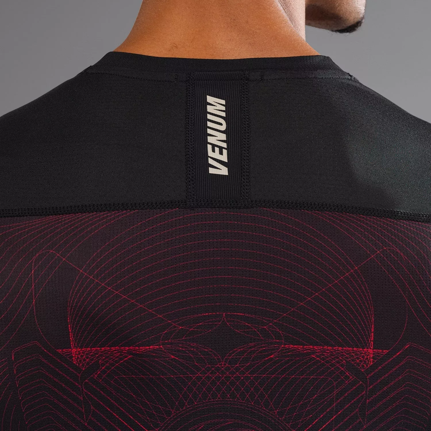 Рашгард Venum G-Fit Air Men's Long Sleeve Rashguard Deep Black/Fire Red-S