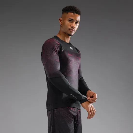 Рашгард Venum G-Fit Air Men's Long Sleeve Rashguard Deep Black/Fire Red-S
