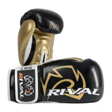 Боксерські рукавиці RIVAL RB7 Fitness Plus Bag Gloves Black/Gold-10 унцій (S)