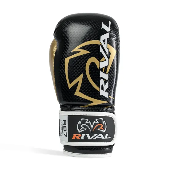 Боксерские перчатки RIVAL RB7 Fitness Plus Bag Gloves Black/Gold-10 унций (S)