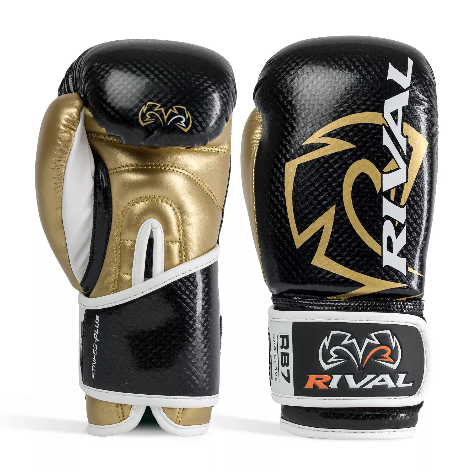 Боксерские перчатки RIVAL RB7 Fitness Plus Bag Gloves Black/Gold-10 унций (S)
