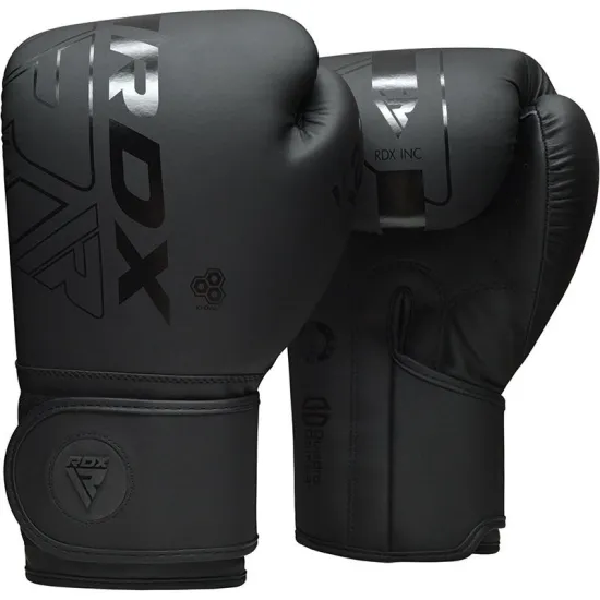 Боксерські рукавиці RDX F6 Kara Matte Black 8 унцій (капа в комплекті)