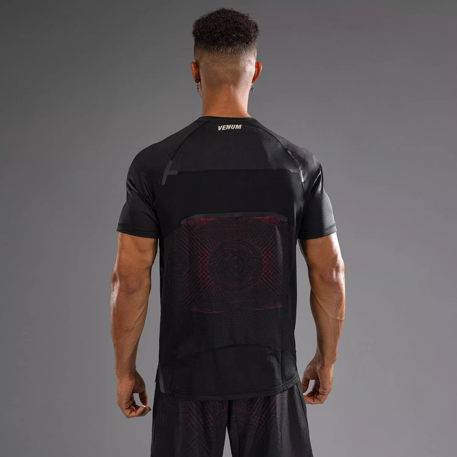 Футболка Venum G-Fit Air Men's Dry-Tech T-Shirt Deep Black/Fire Red-S