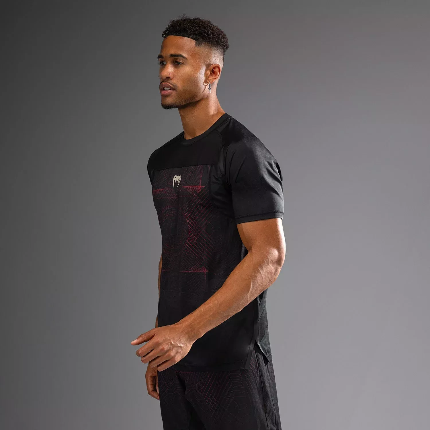 Футболка Venum G-Fit Air Men's Dry-Tech T-Shirt Deep Black/Fire Red-S