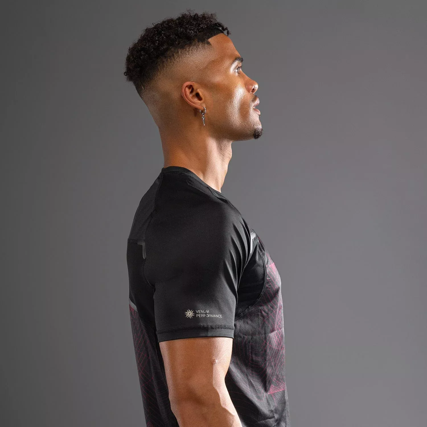 Футболка Venum G-Fit Air Men's Dry-Tech T-Shirt Deep Black/Fire Red-S