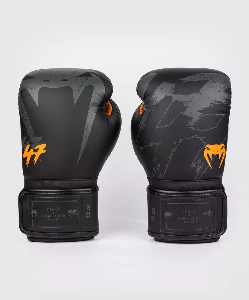 Боксерские перчатки Venum S47 Boxing Gloves Black/Orange-10