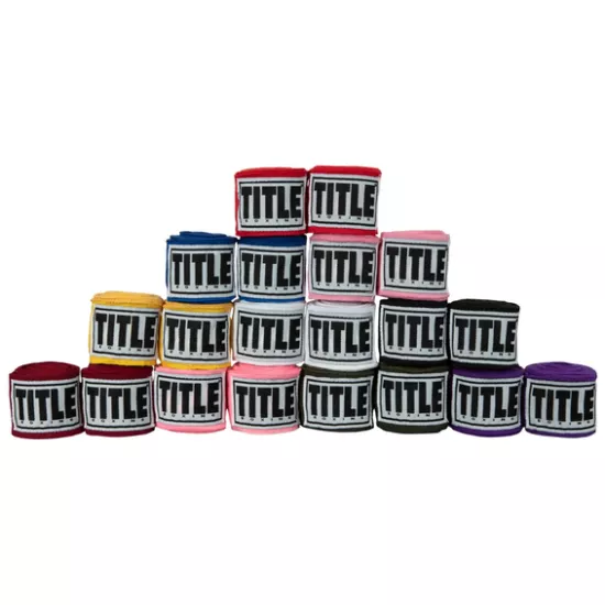 Боксерские бинты TITLE Advanced Semi-Elastic 2,8м-черный