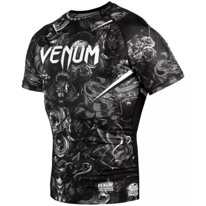 Рашгард Venum Art Short Sleeves Rashguard Black/White-M