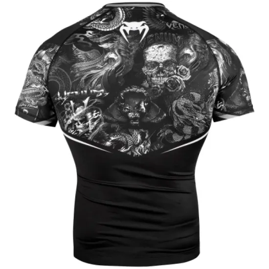 Рашгард Venum Art Short Sleeves Rashguard Black/White-M