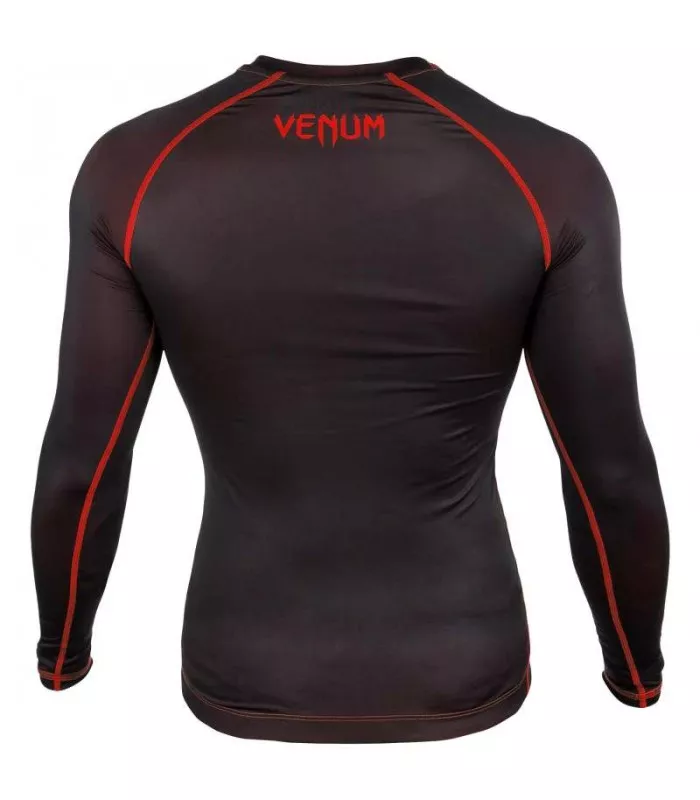 Рашгард Venum Contender 3.0 Compression Long Sleeves Black/Neo Red-S