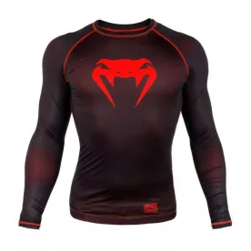 Рашгард Venum Contender 3.0 Compression Long Sleeves Black/Neo Red-S