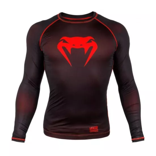 Рашгард Venum Contender 3.0 Compression Long Sleeves Black/Neo Red-S
