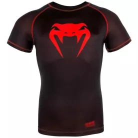 Рашгард Venum Contender 3.0 Compression Short Sleeves Black/Neo Red-L 