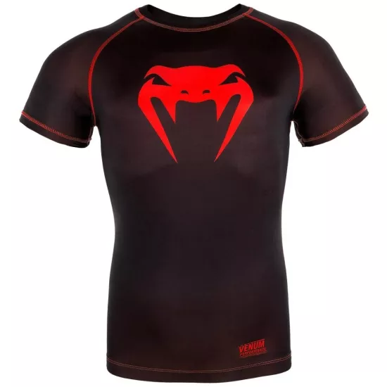 Рашгард Venum Contender 3.0 Compression Short Sleeves Black/Neo Red-L 