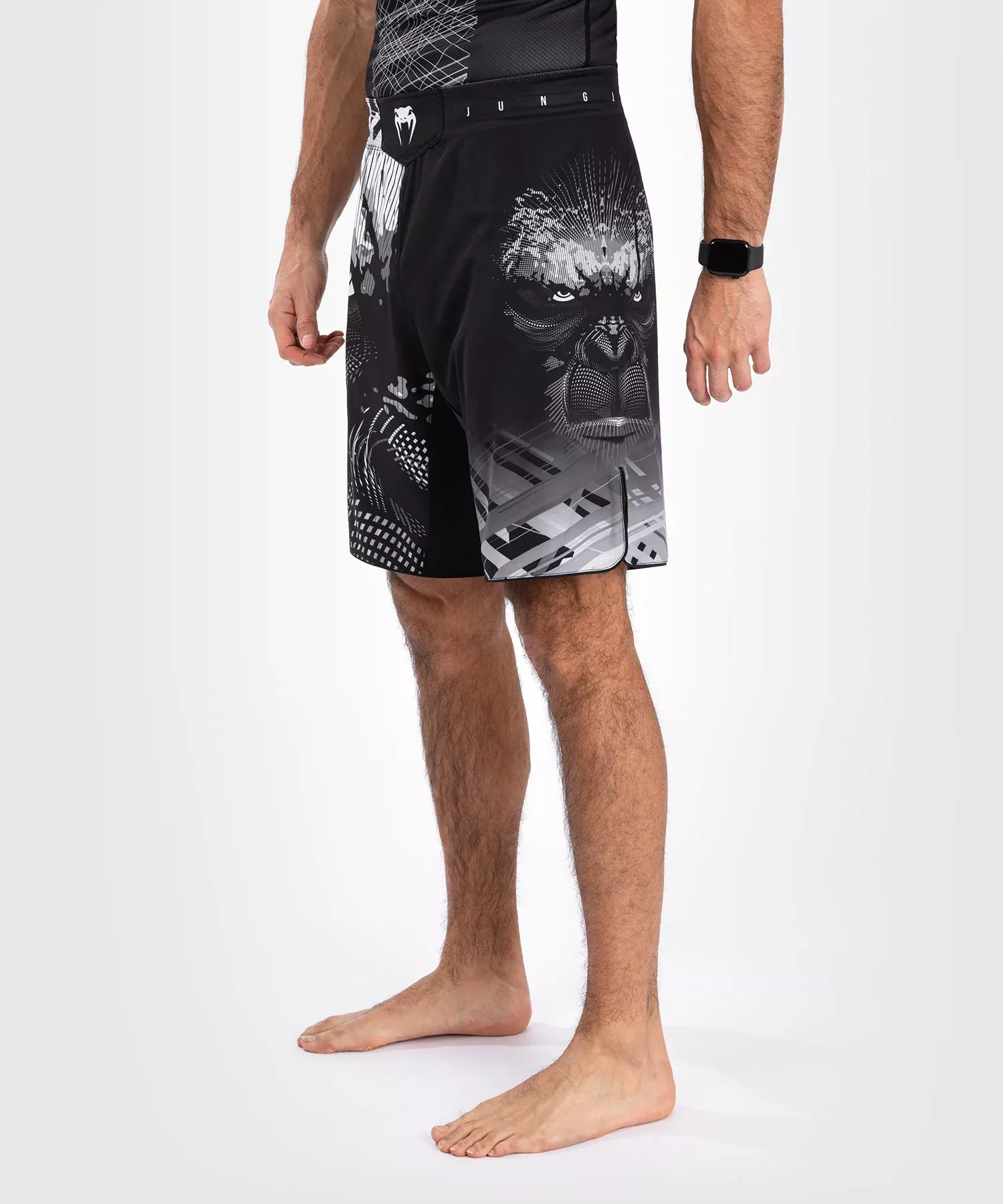 Шорти для ММА Venum Gorilla Jungle Fightshort Black/White-S