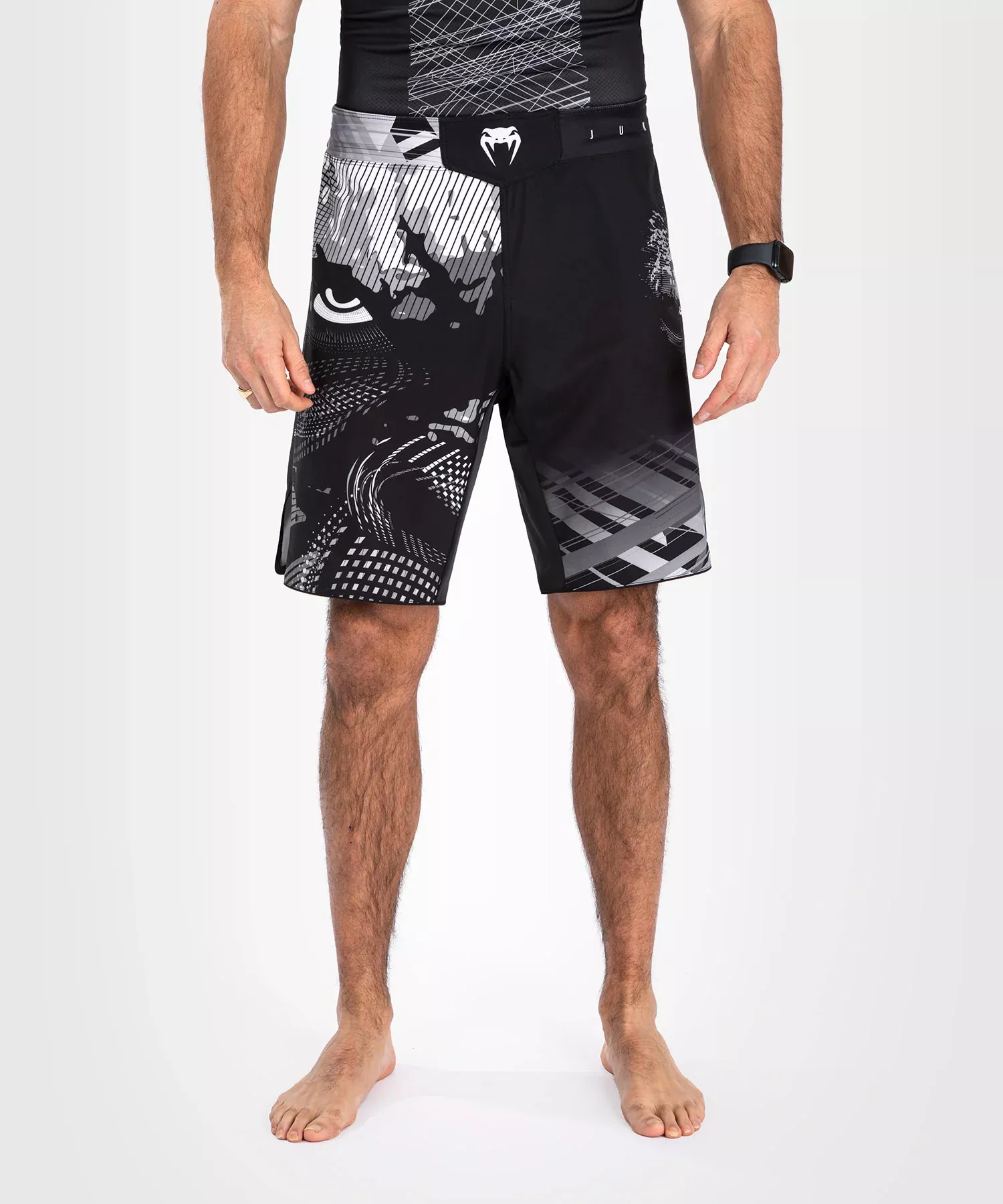 Шорти для ММА Venum Gorilla Jungle Fightshort Black/White-S