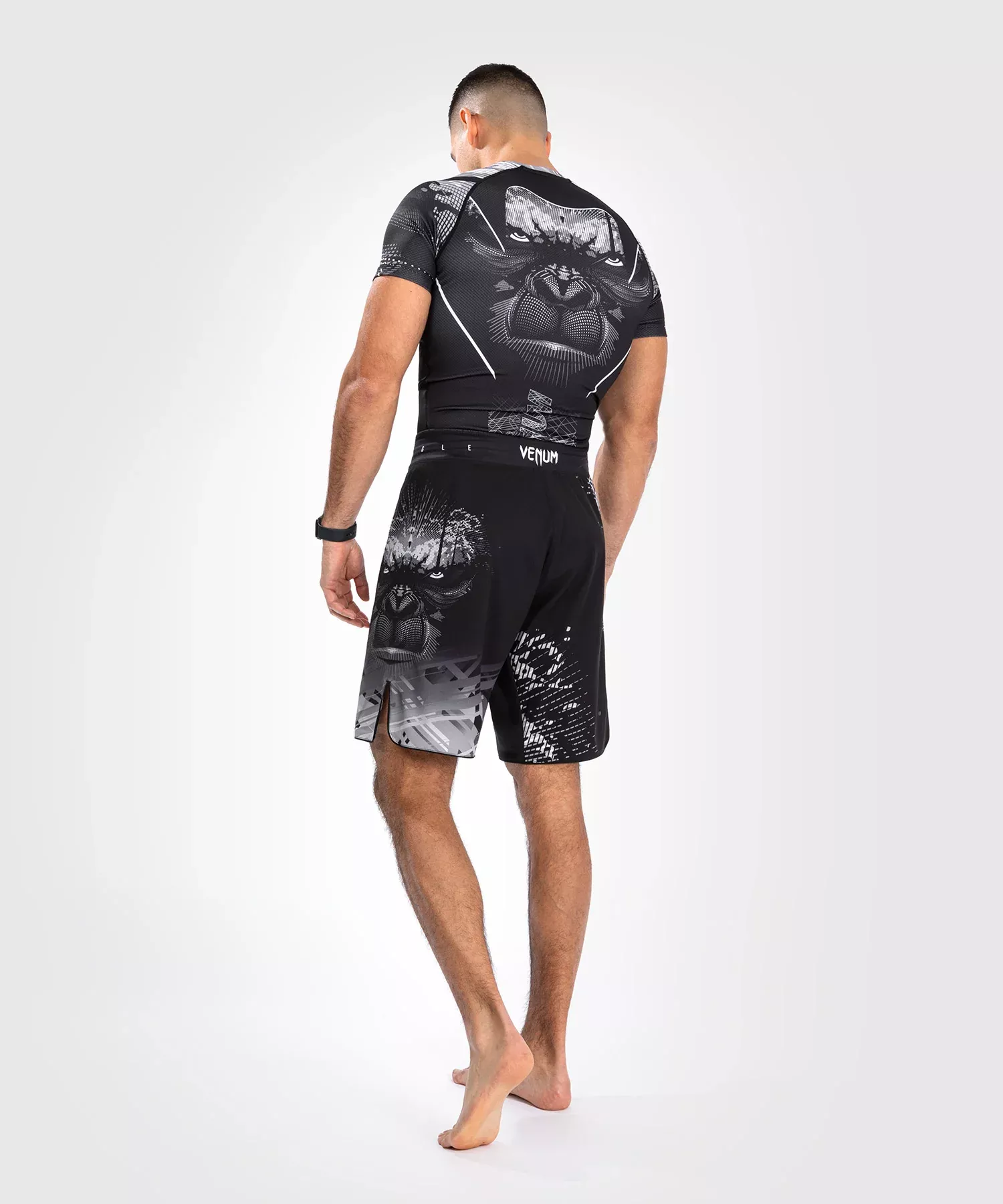Шорти для ММА Venum Gorilla Jungle Fightshort Black/White-S