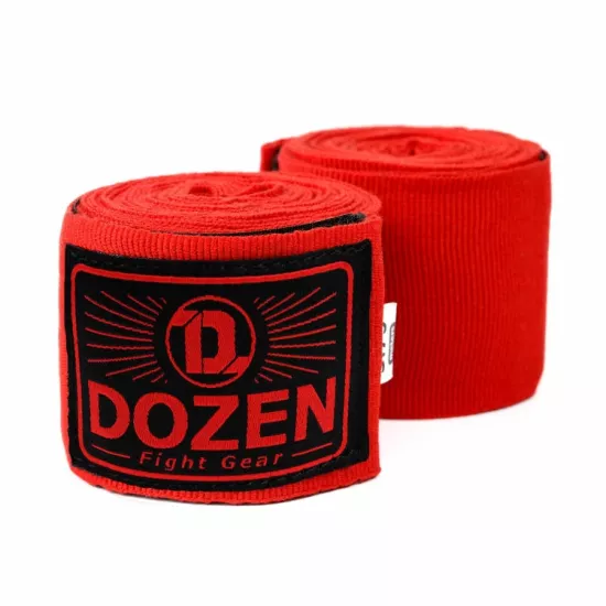 Боксерські бинти Dozen Monochrome Semi-elastic Hand Wraps Red-2,75м