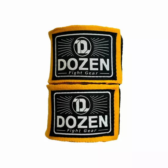 Боксерские бинты Dozen Monochrome Semi-elastic Hand Wraps Yellow-2,75м