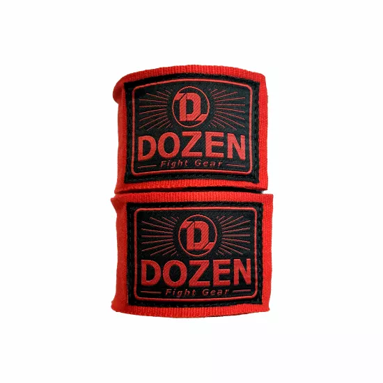 Боксерські бинти Dozen Monochrome Semi-elastic Hand Wraps Red-2,75м